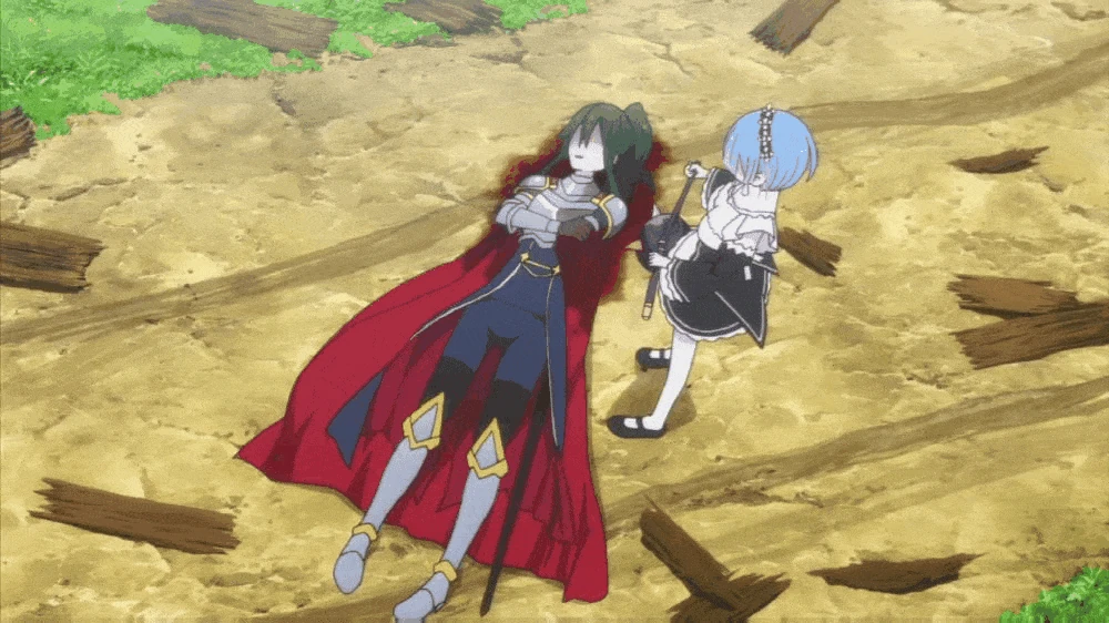 Rem, a Water Magic user, creating ice.